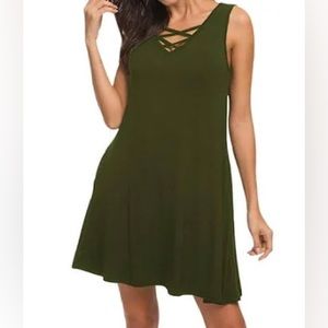 Cross-chest V-neck Summer Dress